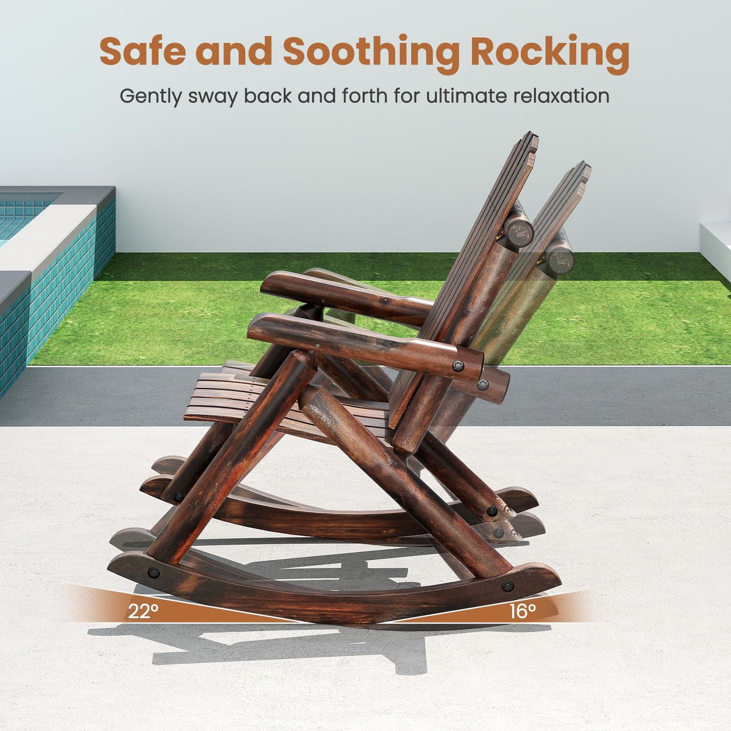 Adirondack Rocking Chair for Garden