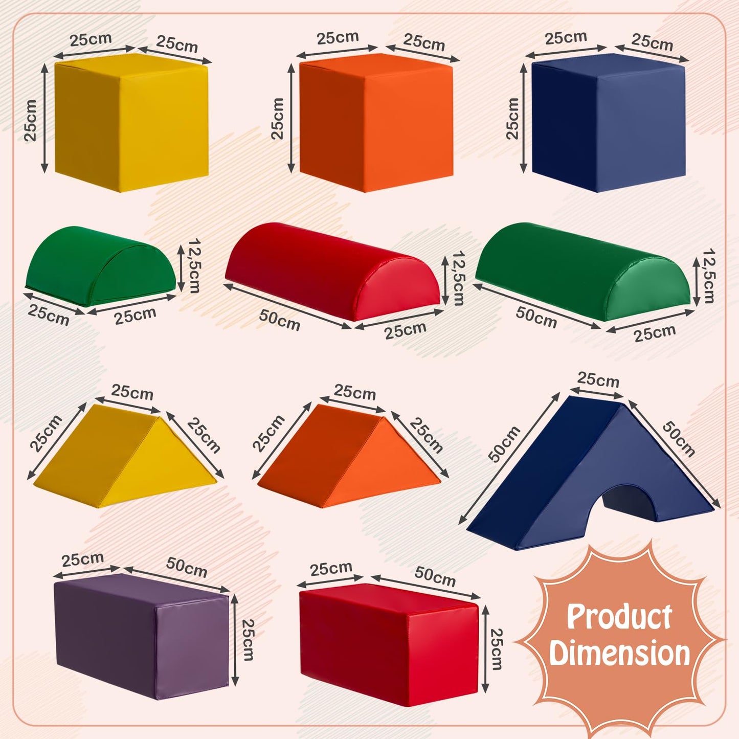 11 Piece Climb and Crawl Foam Block Play Set