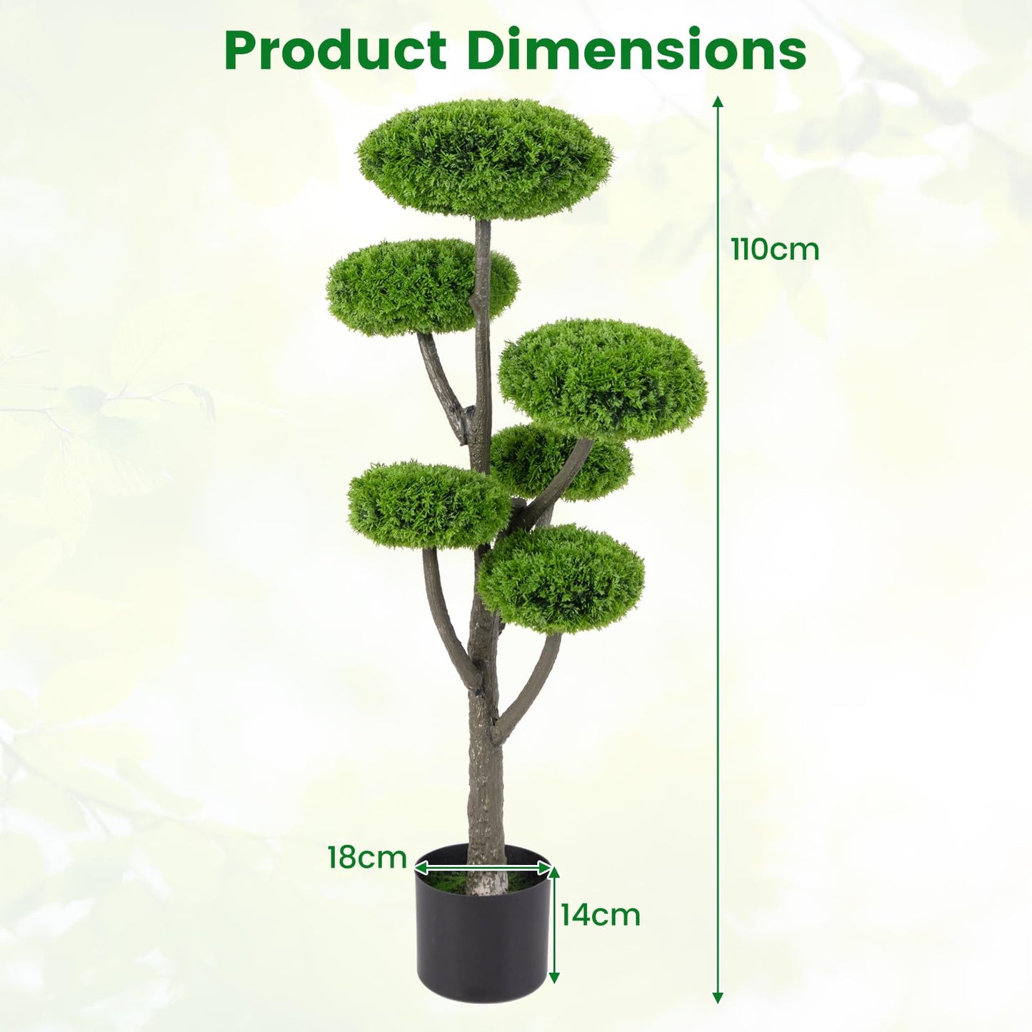 Artificial Cypress Topiary Ball Tree for Home Office