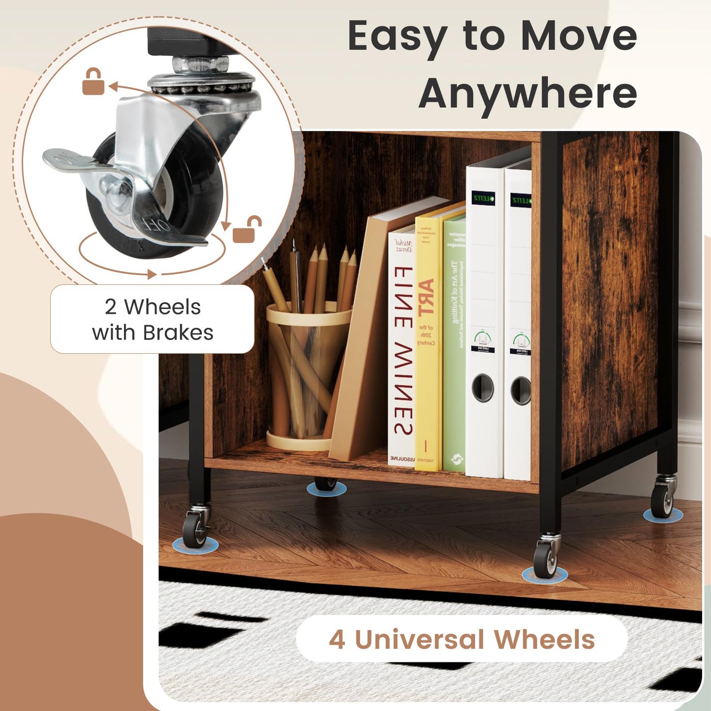 Record Player Stand with Built in Charging Station
