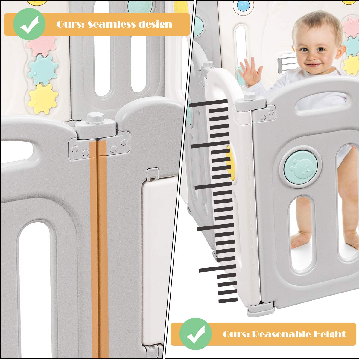 Toddler Playard Activity Center with Lockable Door
