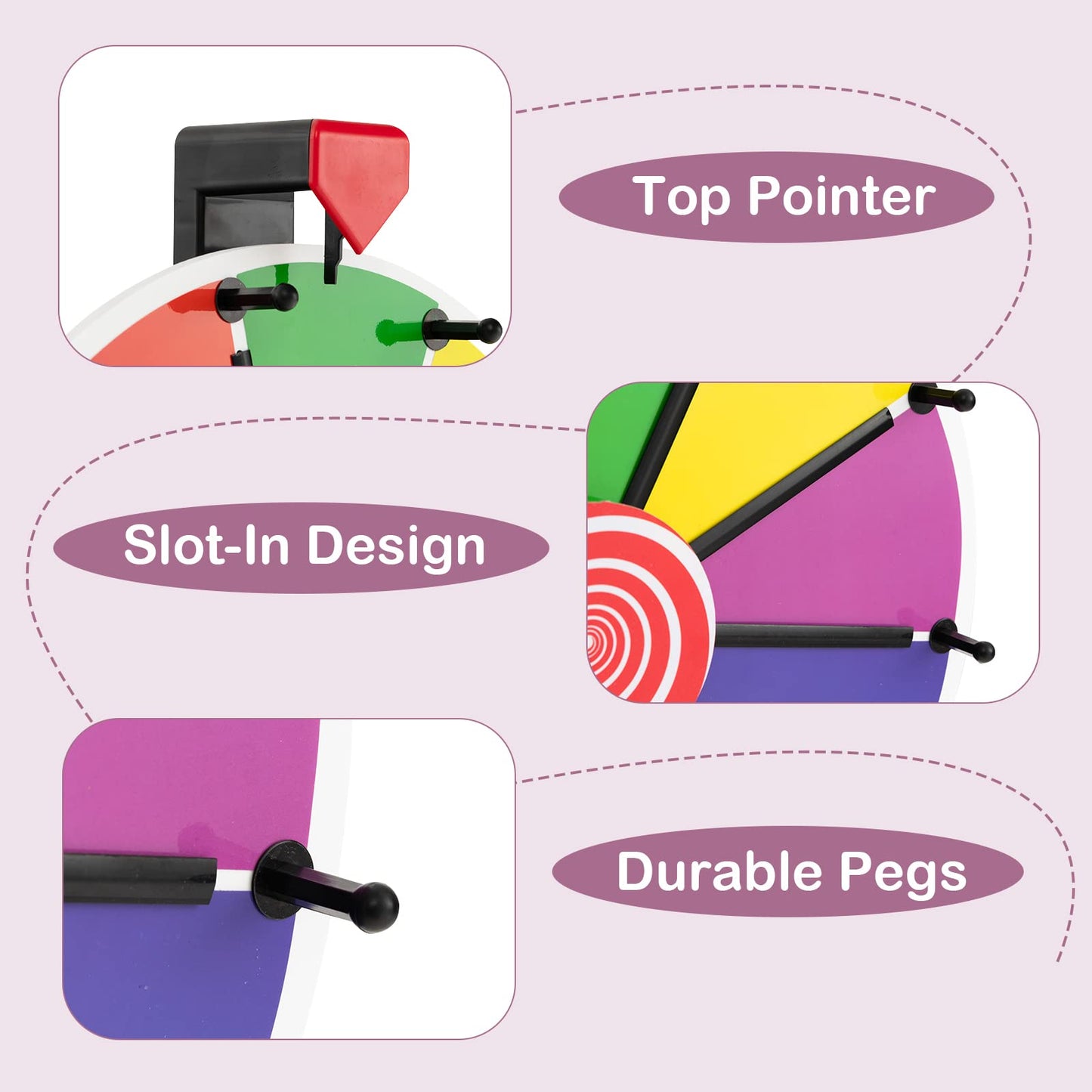 15" Color Prize Wheel with Dry Erase Marker and Eraser