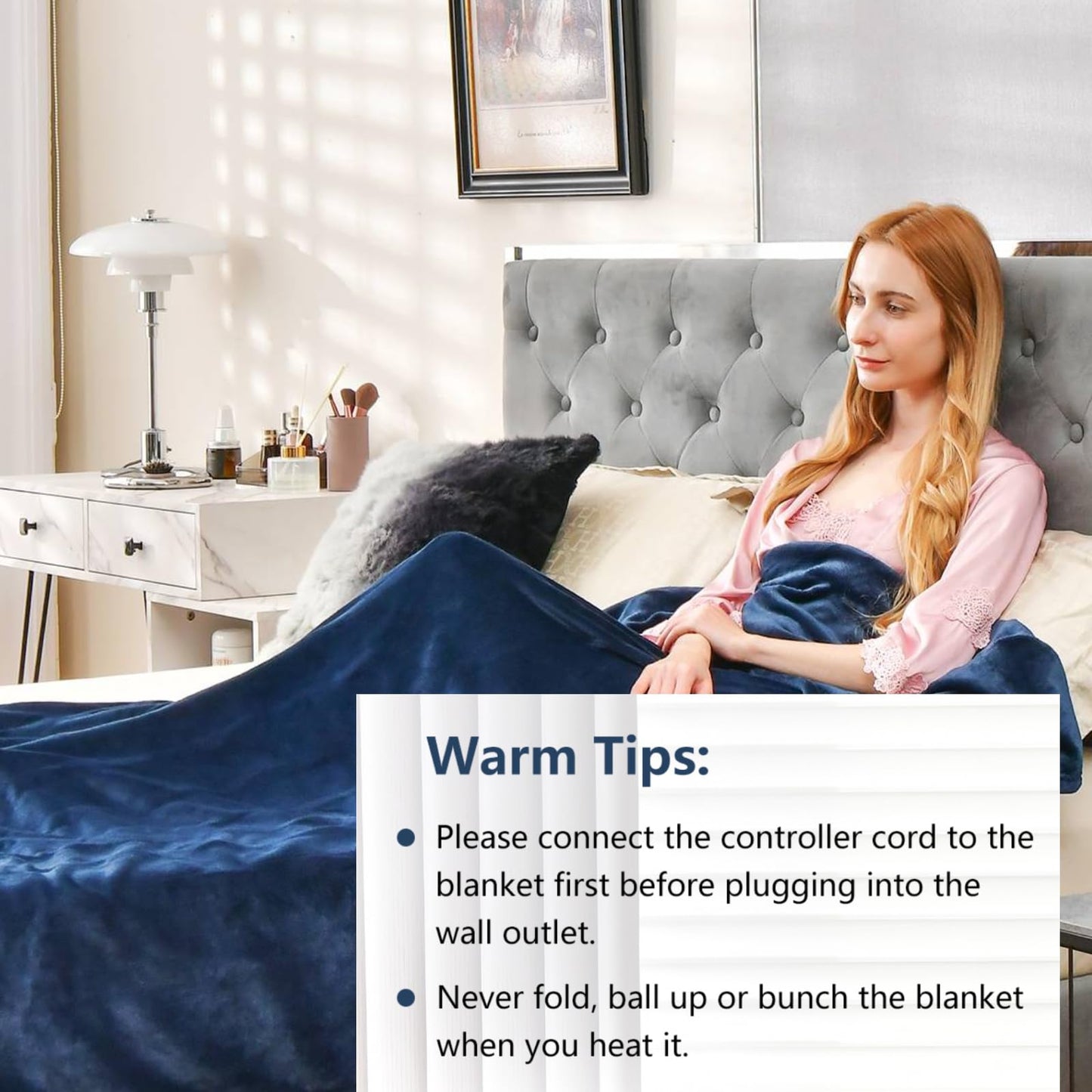 Electric Heated Blanket with 4 Heating Levels