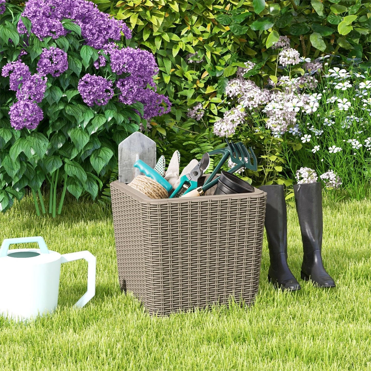 Waterproof Deck Boxes with Removable Sit-on Lid