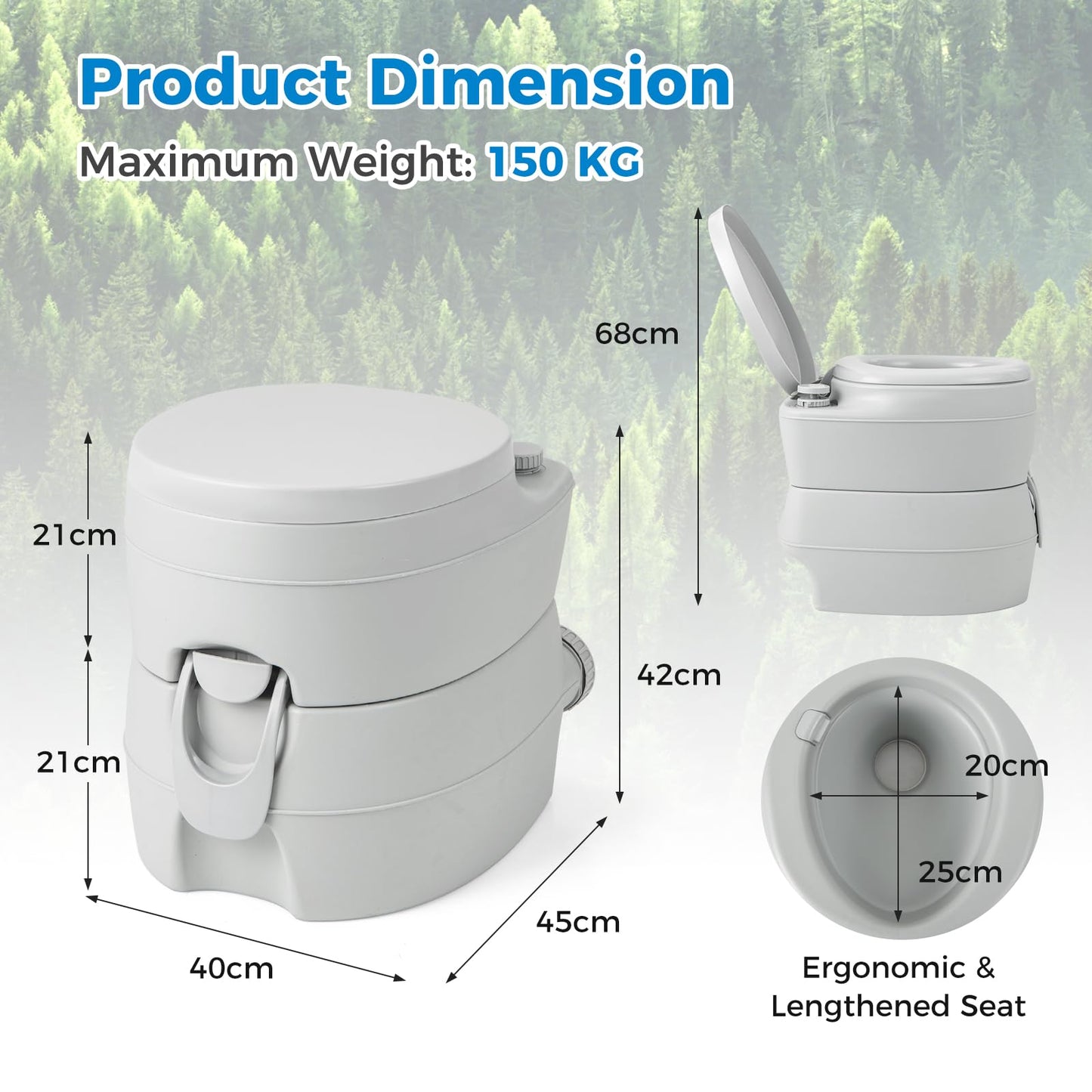 20L Portable Camping Toilet