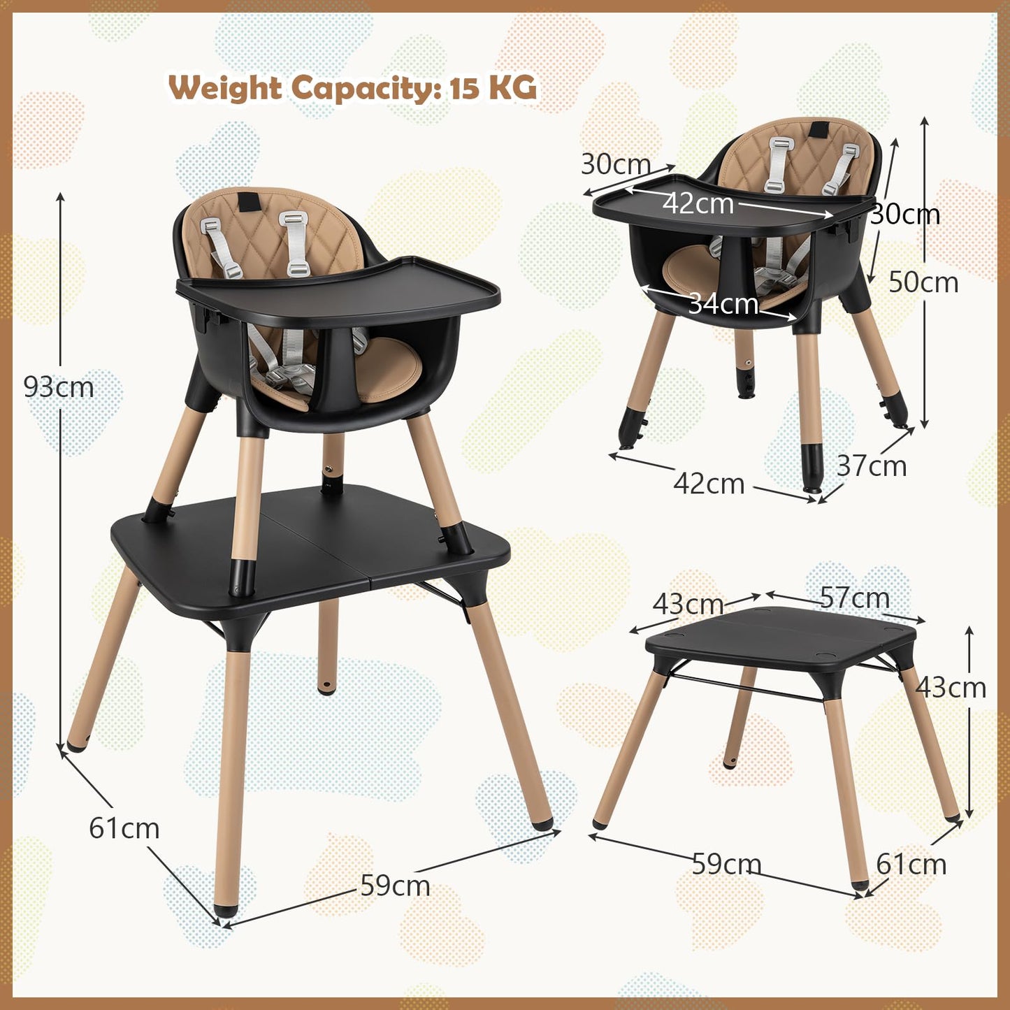 Convertible Baby High Chair