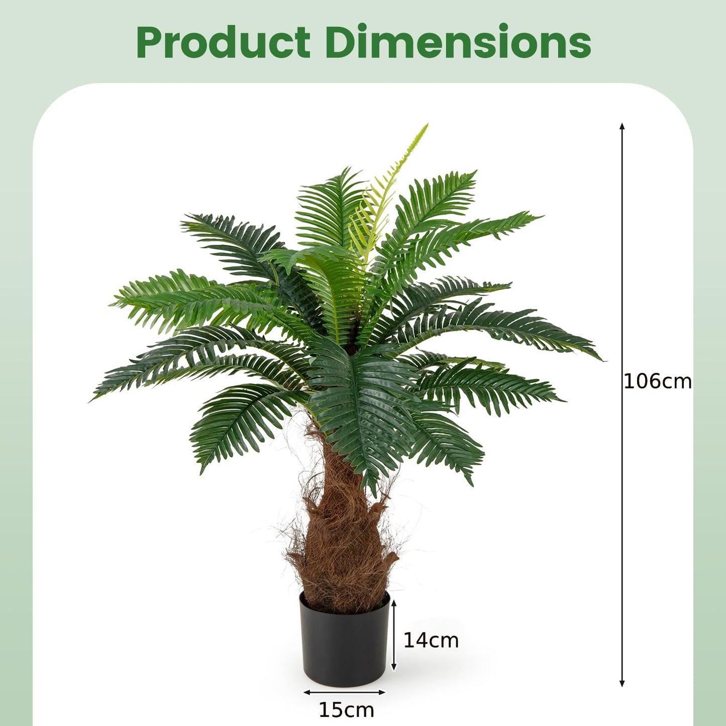 Artificial Cycas Tree 106 CM Palm Paradise Plant