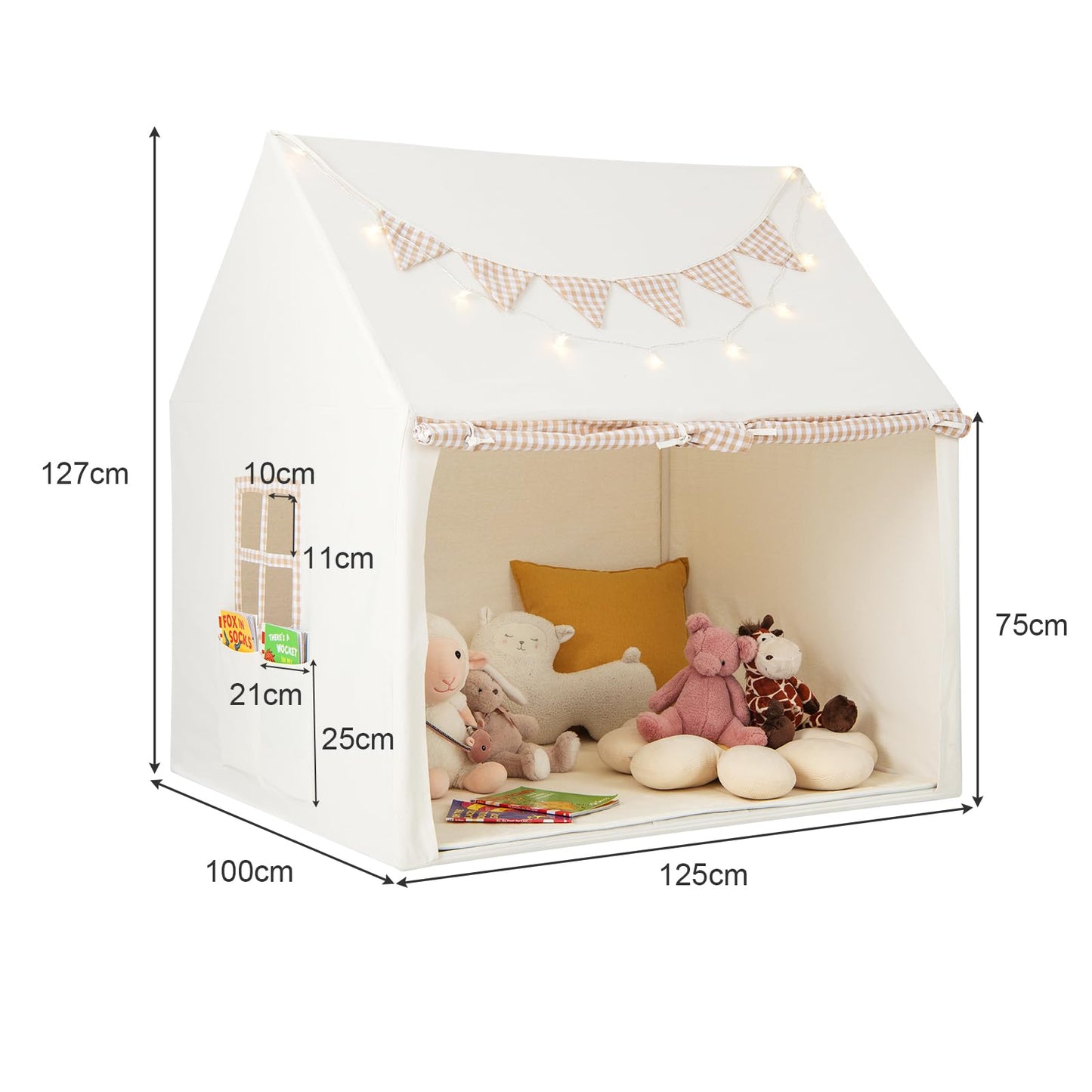 Indoor Large Playhouse with Mat for Boys & Girls