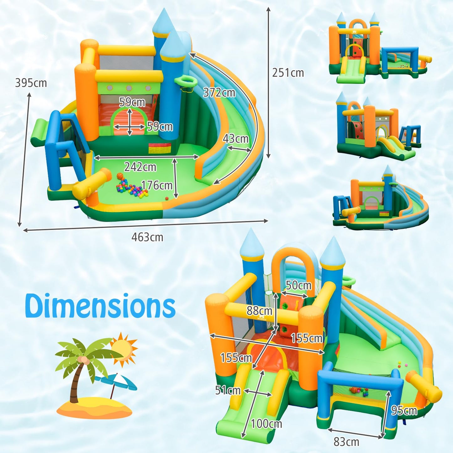 Blow Up Bounce House for Outdoor Indoor Play
