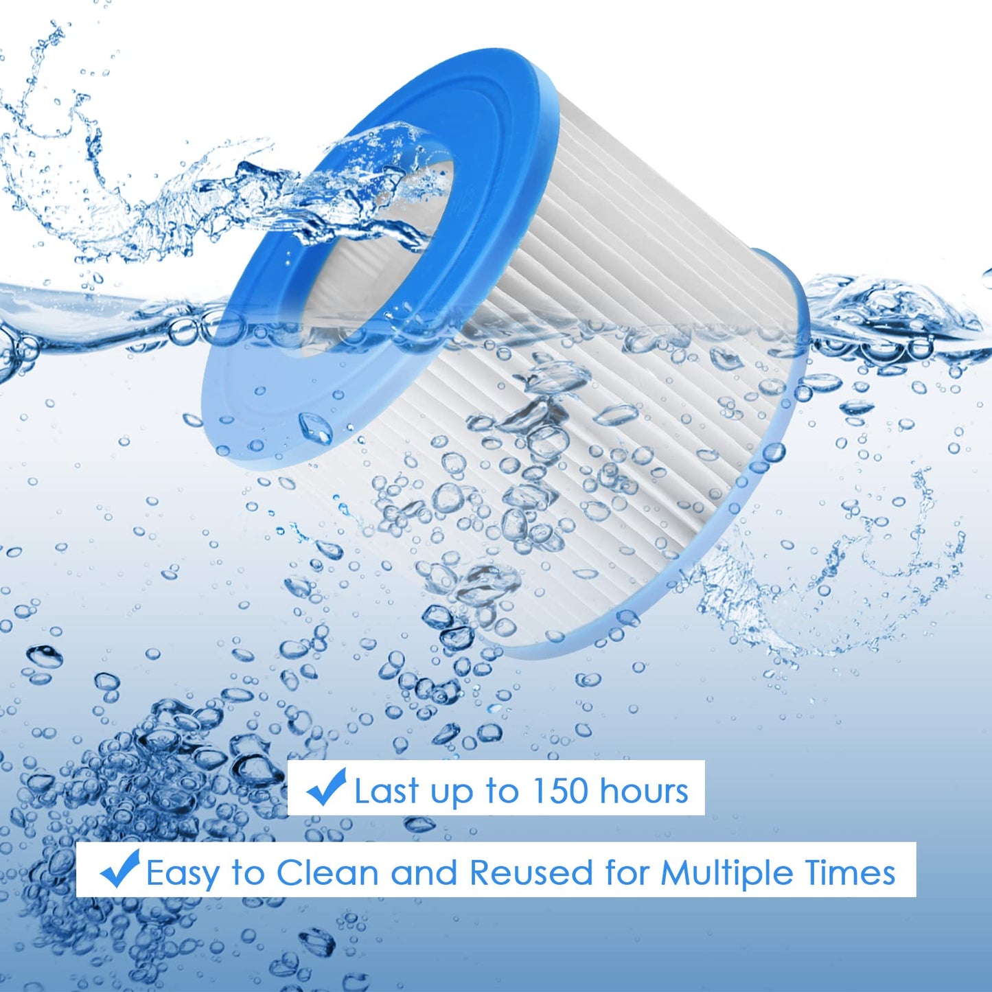 6pcs Replacement Swimming Pool Pump Spa Filters
