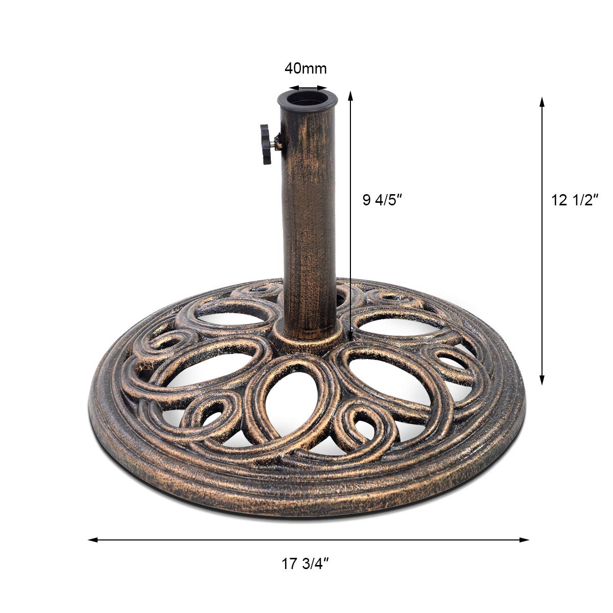 11KG Round Umbrella Base Stand with Premium Cast Iron