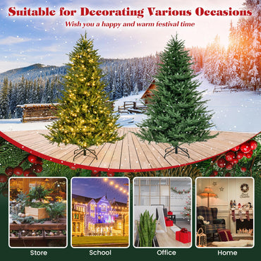 Christmas Tree, Artificial Pre-Lit Xmas Tree with 8 Lighting Modes, 180/280 LED Lights and 386/788 Branch Tips