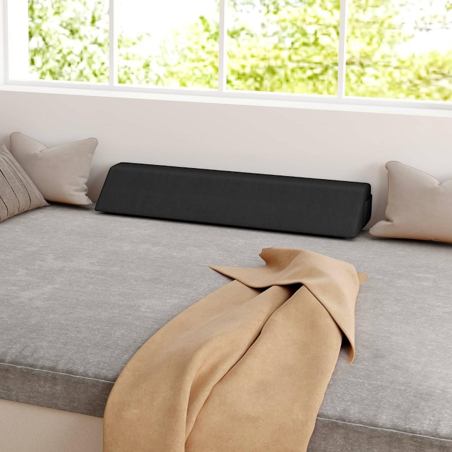 Bed Wedge Pillow with 2 Storage Pockets