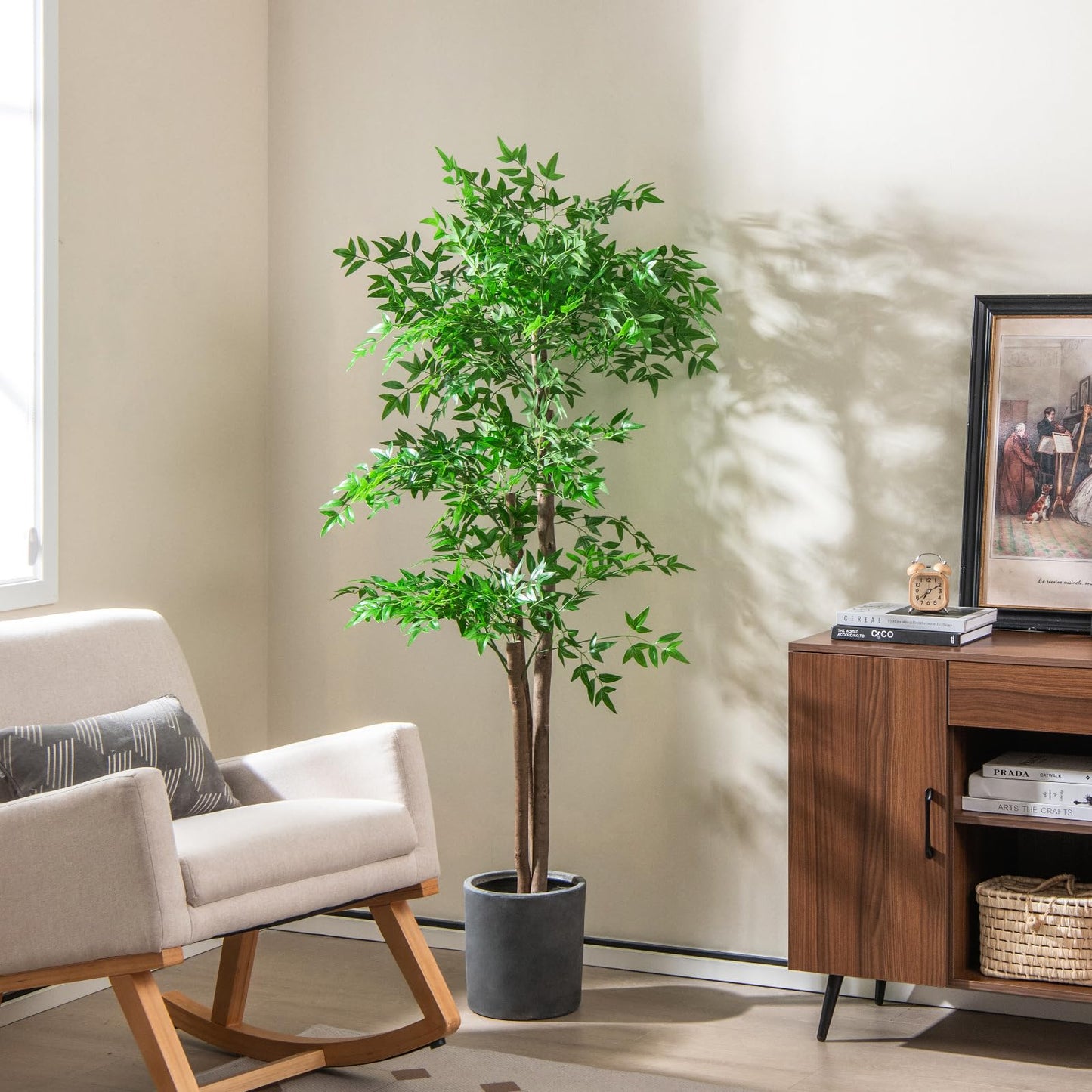 Artificial Bamboo Tree Faux Bamboo Plant with 1020 Leaves