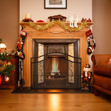 Decorative Spark Flame Barrier with Metal Mesh