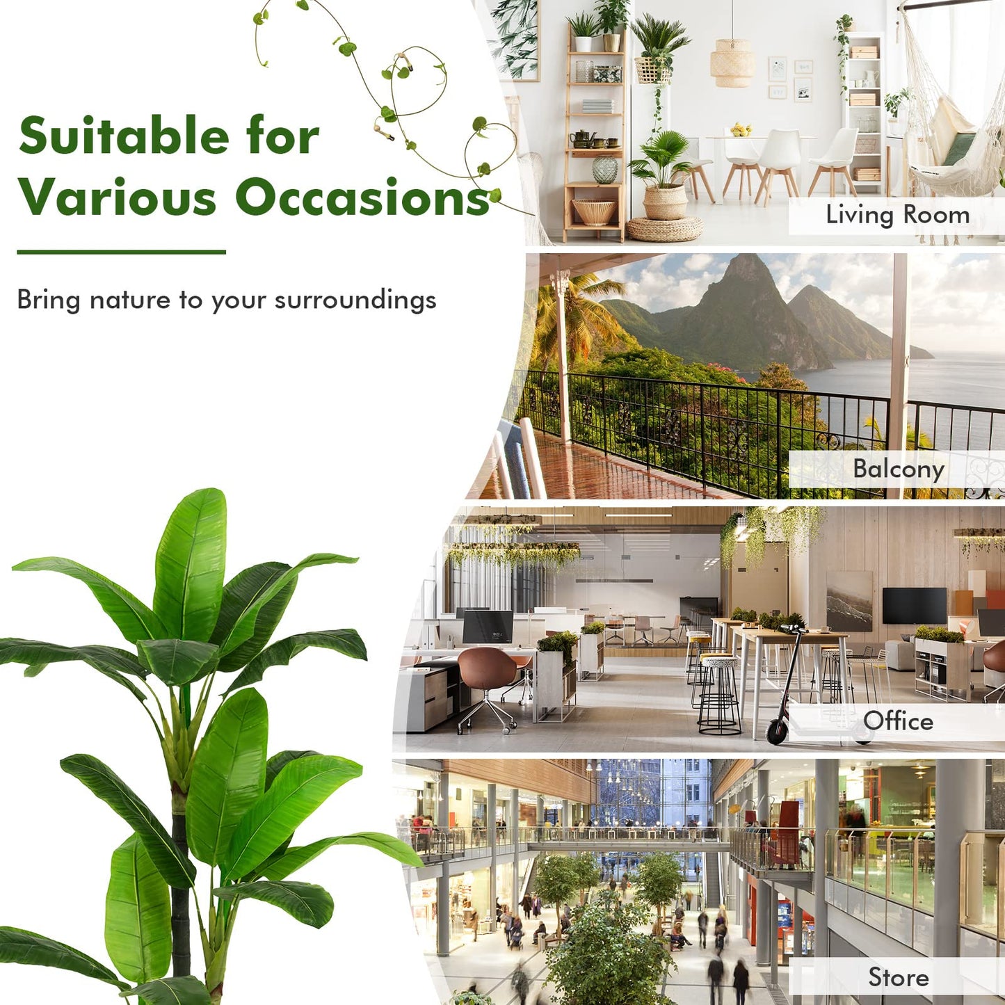 150cm Artificial Bird of Paradise Tree with Pot