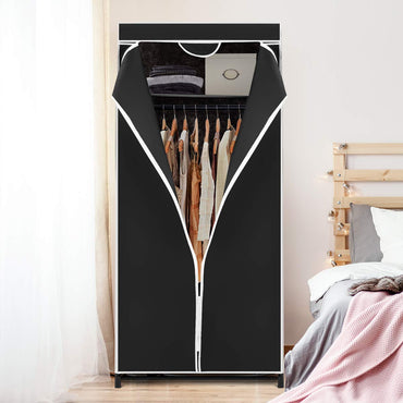 Portable Single Clothes Closet with Hanging Rail