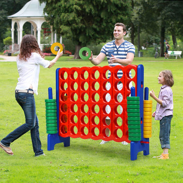 Giant Connect 4 with 42 Jumbo Rings & Quick-Release Slider