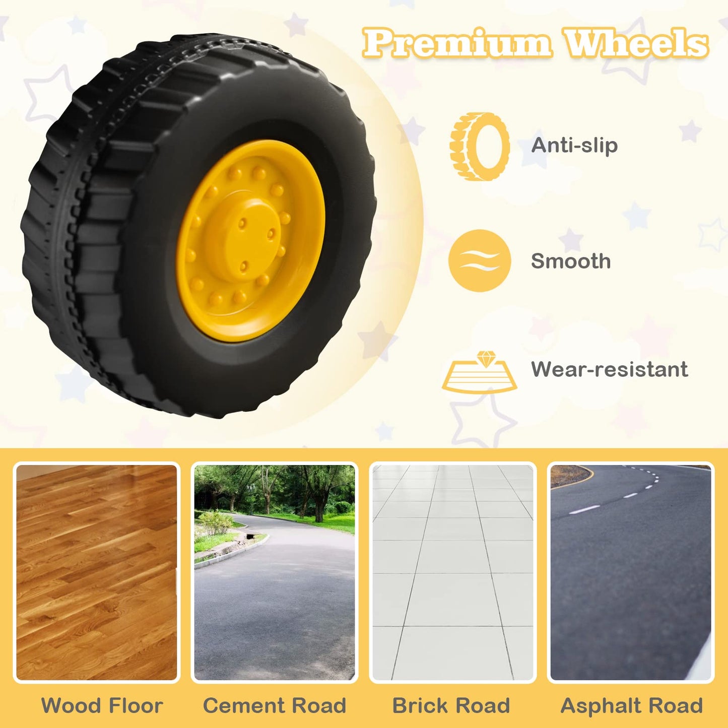 Kid's Rid-On Digger with Rotatable Digging Bucket