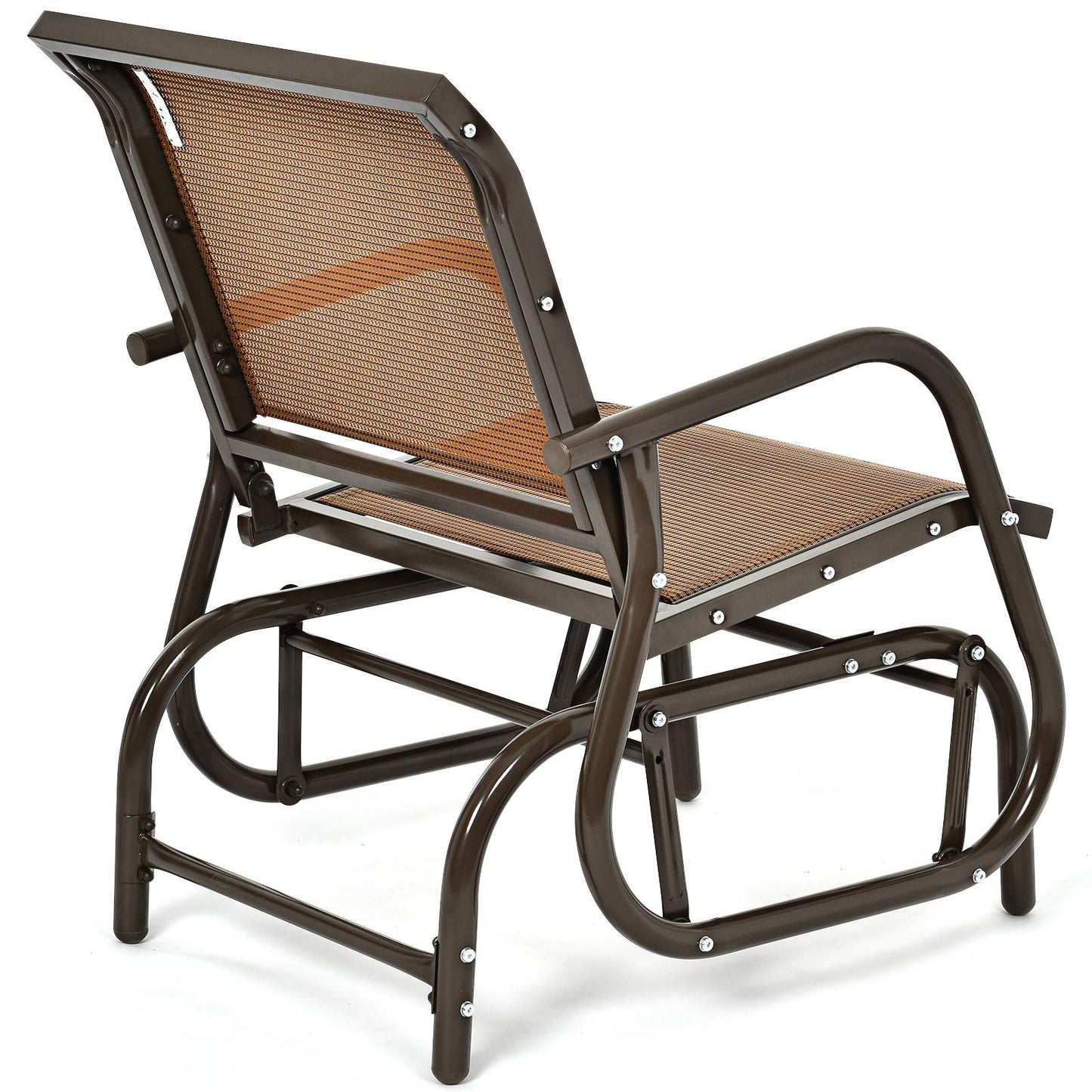Metal Frame Single Garden Glider Chair