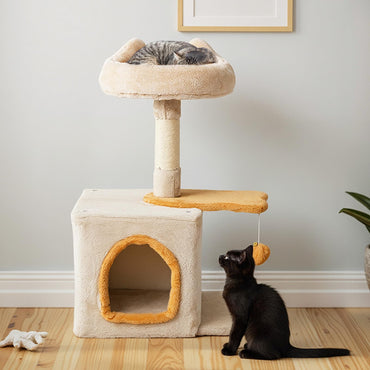 Cat Tree, Multi-Layer Cats Tower with Plush Perch, Condo