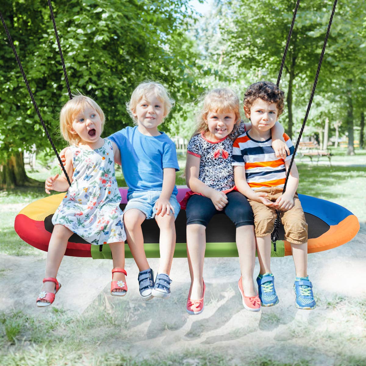 60 inch Kids Nest Swing with Adjustable Hanging Ropes