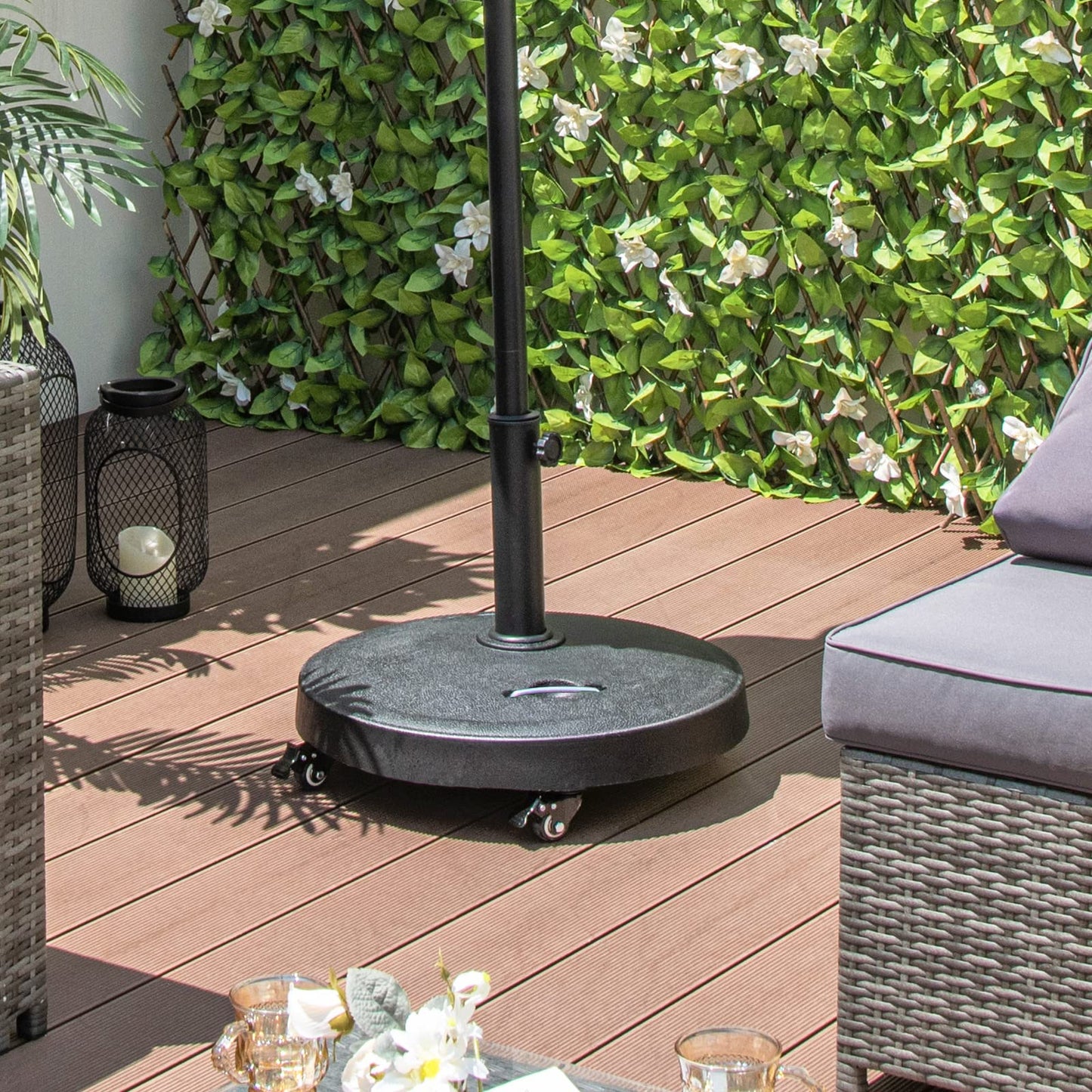 Heavy Duty Umbrella Stand Holder with Wheels