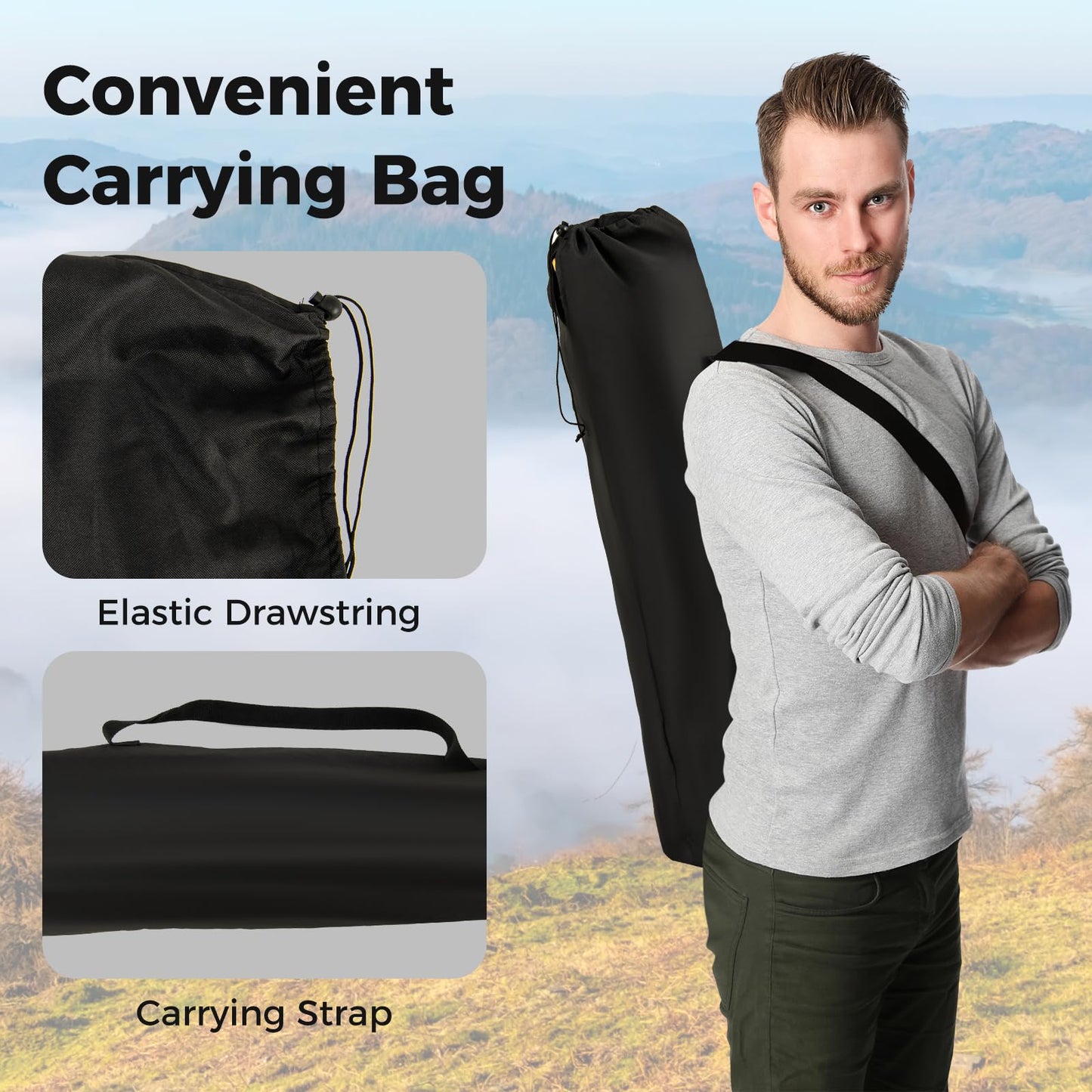 Portable Reclining Camp Chair with Detachable Footrest