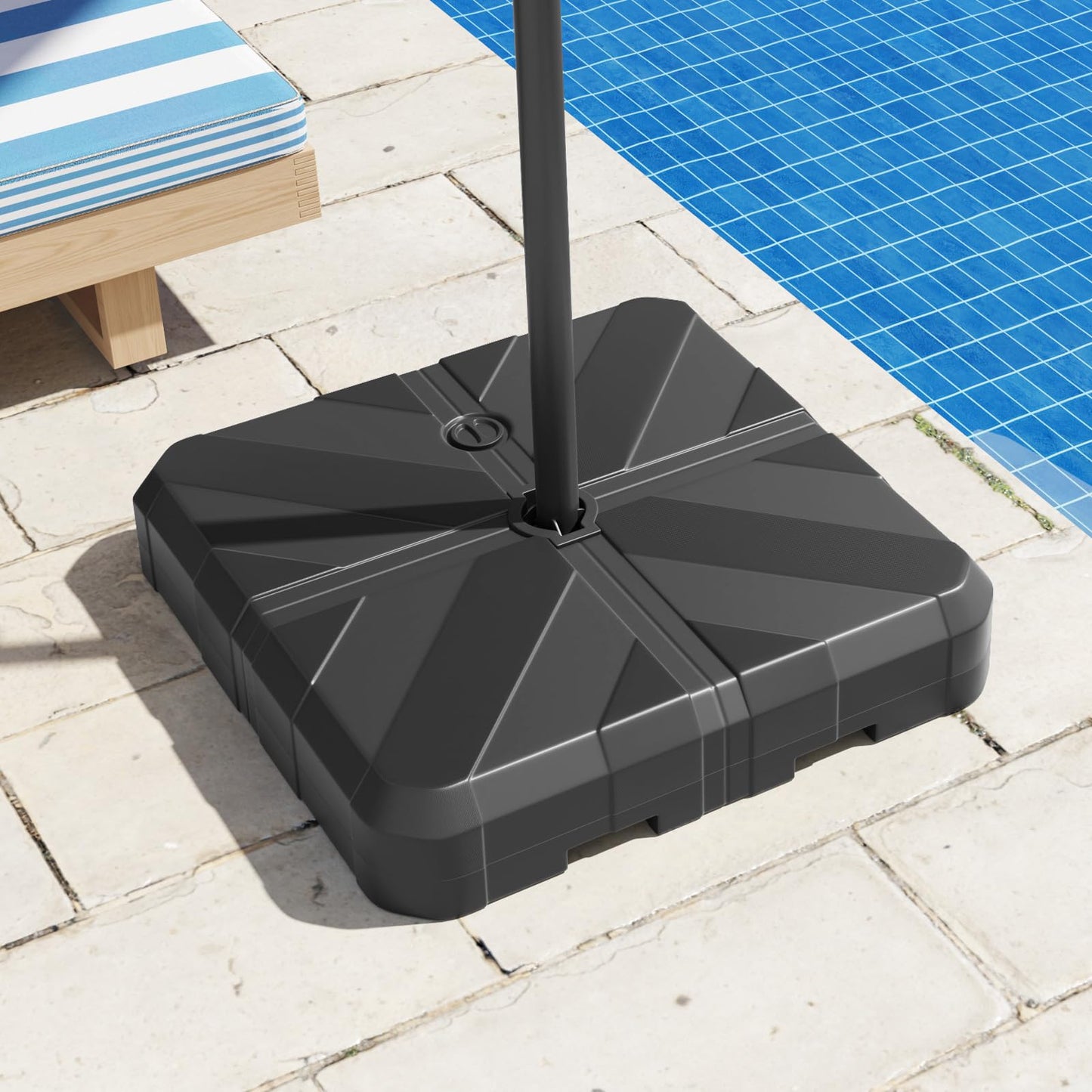 Water or Sand Filled Heavy Duty Umbrella Stand with Cross Bracket