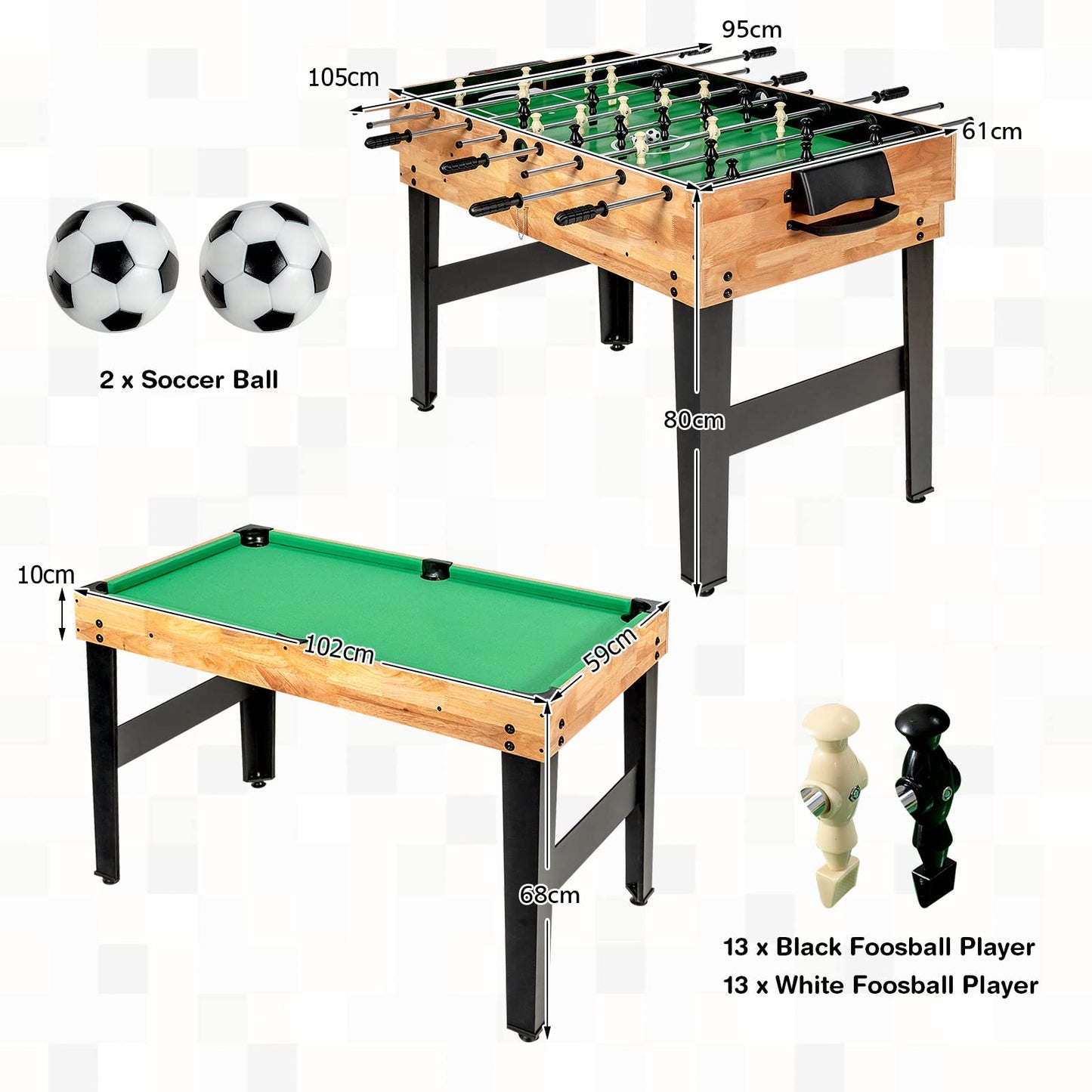 Combination Table Set with Foosball