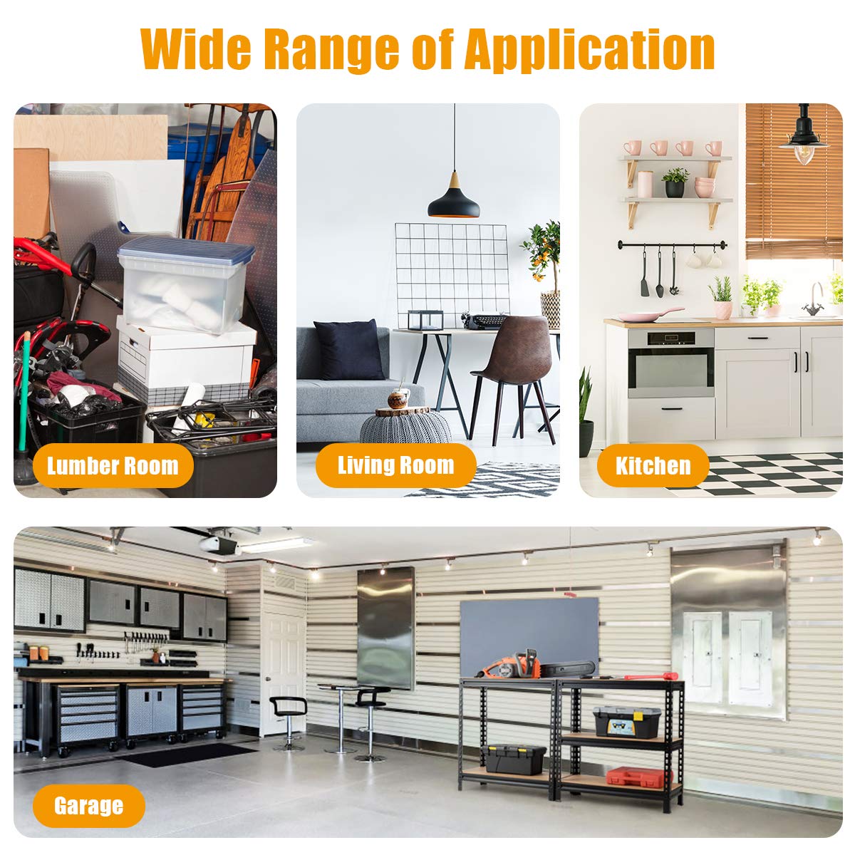 5-Tier Storage Rack with Adjustable Boards