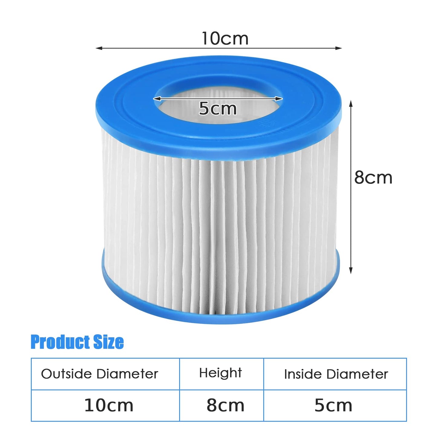 6pcs Replacement Swimming Pool Pump Spa Filters