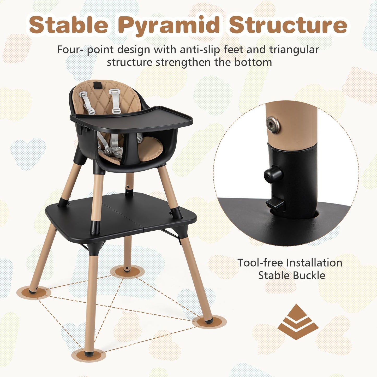 Convertible Baby High Chair