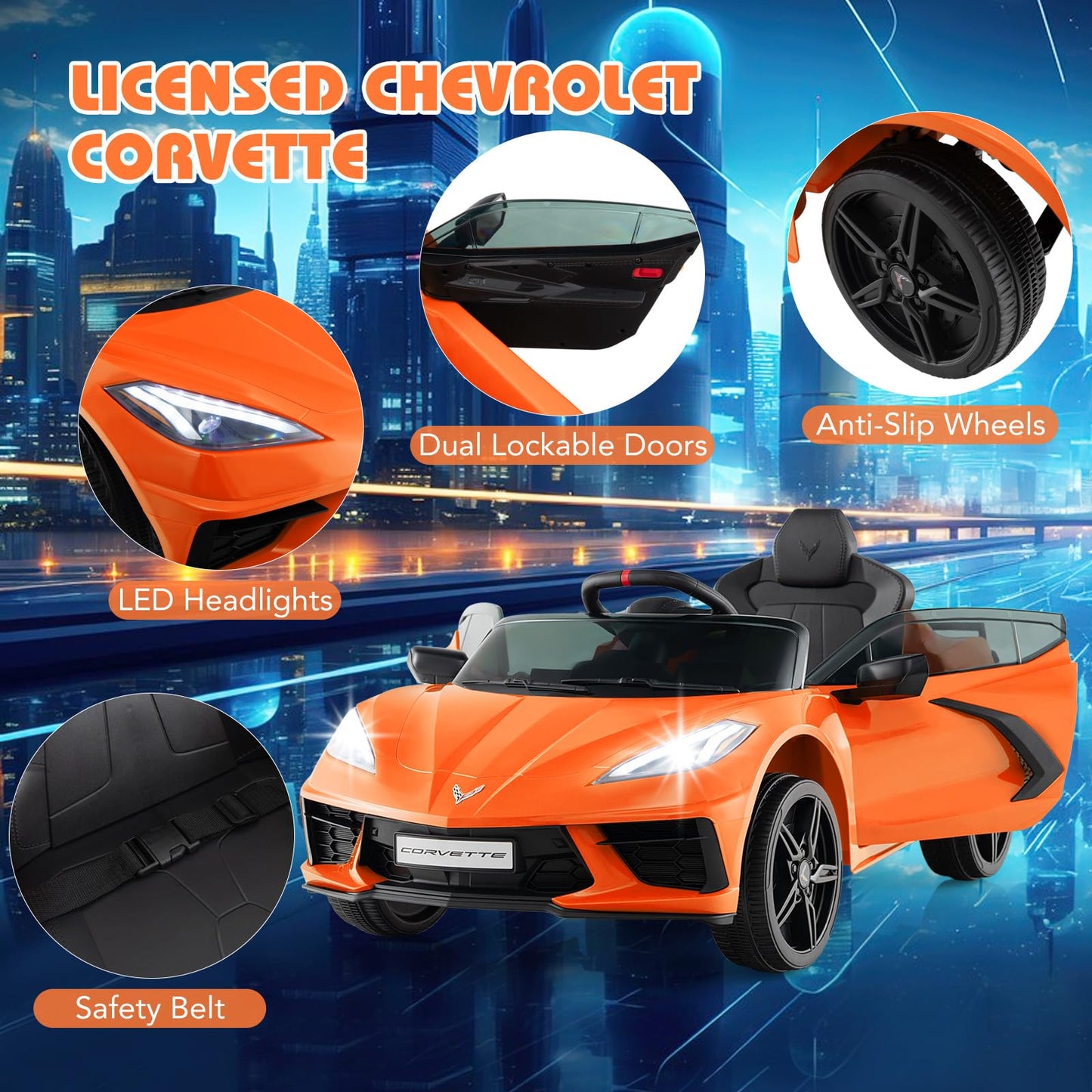 12V Electric Kids Ride On Car with Remote Control and Lights