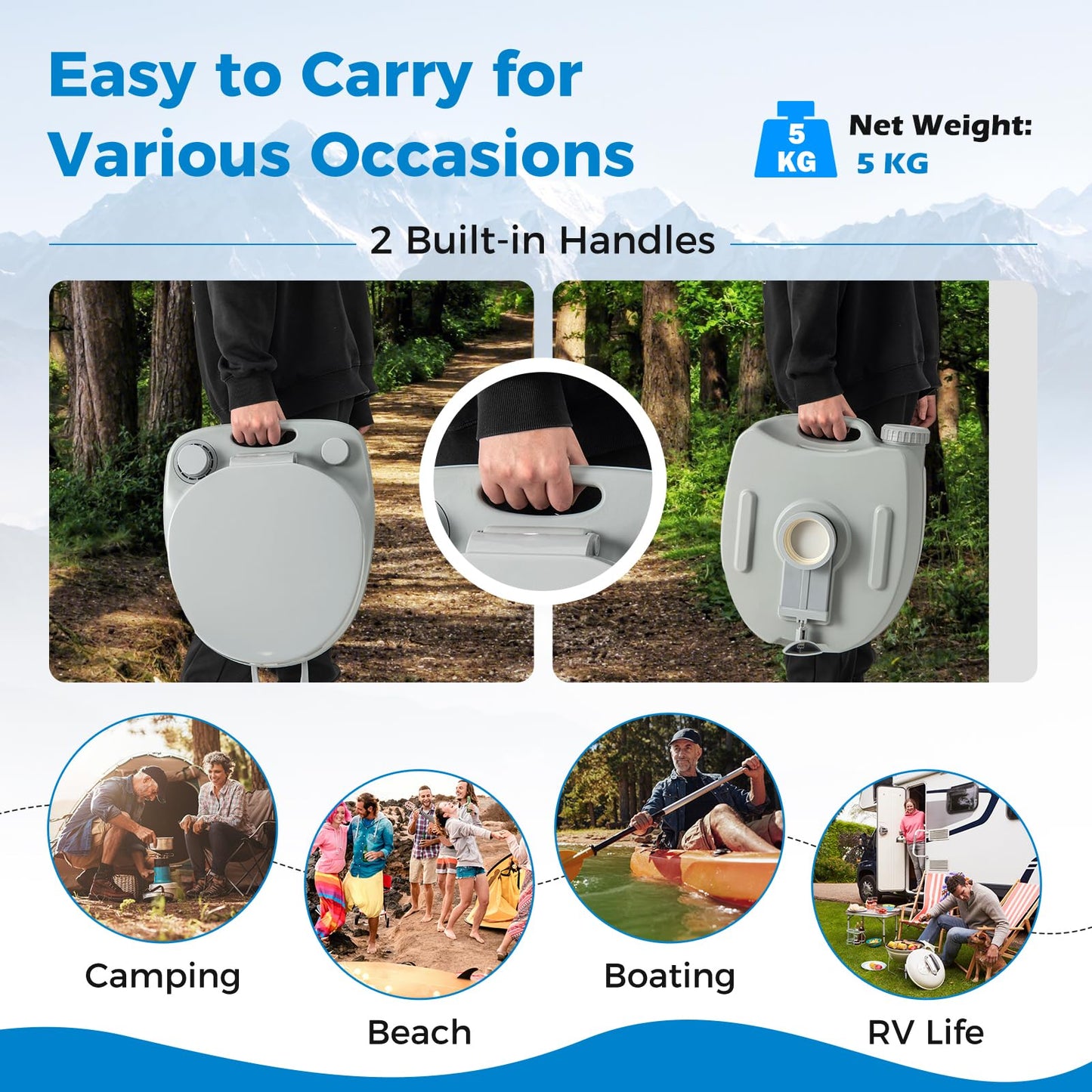 20L Portable Camping Toilet