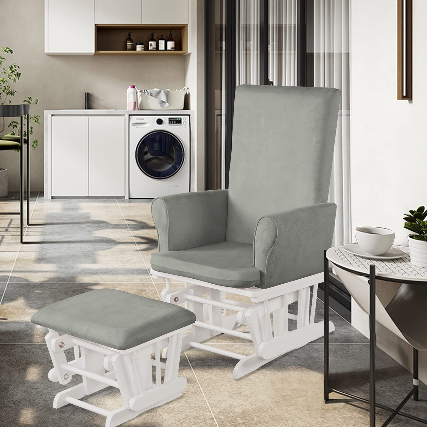 Reclining Maternity Chair with Padded Cushions