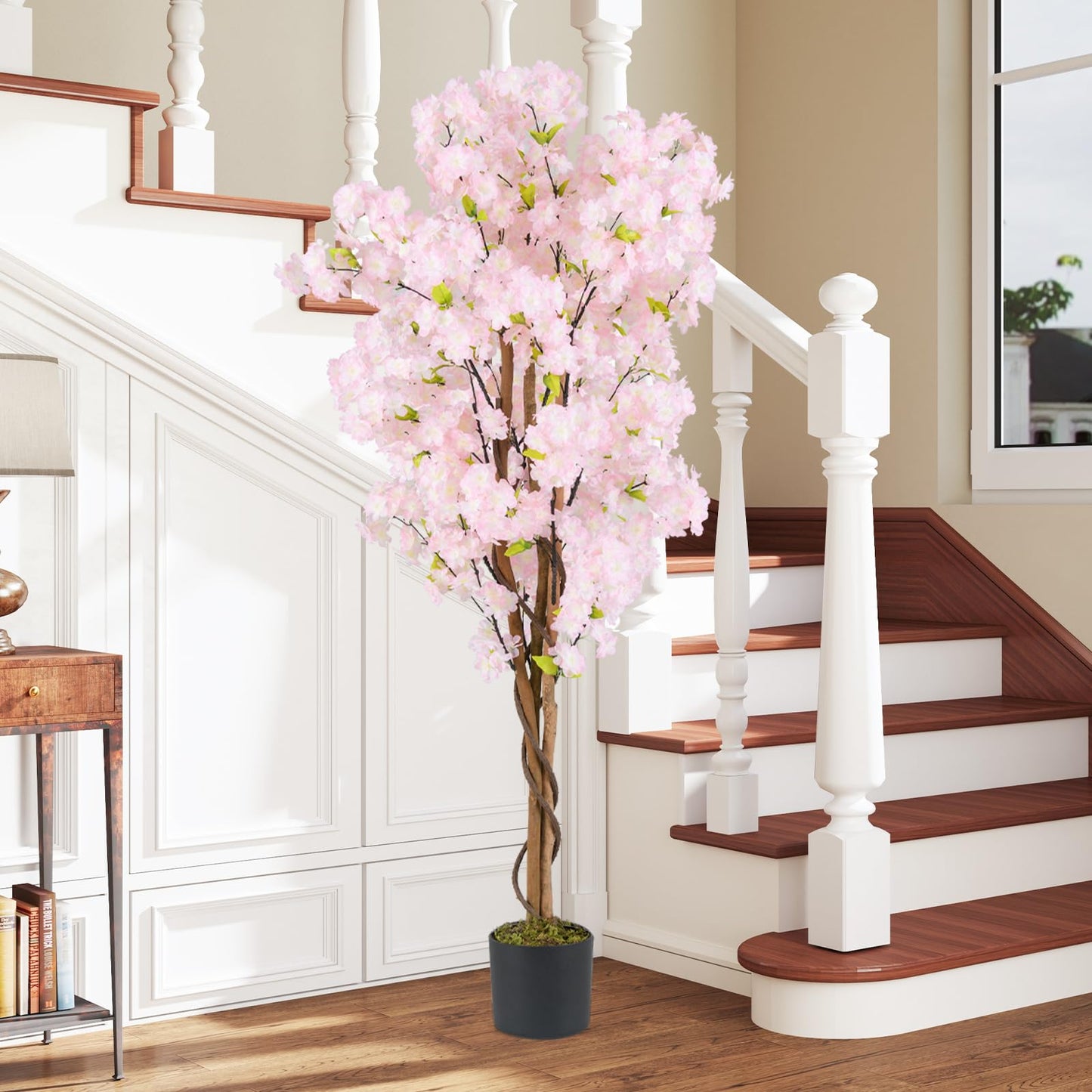 150CM Tall Artificial Cherry Blossom Tree Faux Flower Plant in Nursery Pot