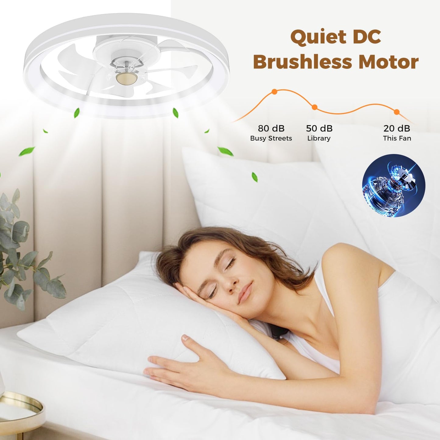 Giantex Ceiling Fan with Light and Remote 6 Fan Speeds 3 Color 3000-6500K Stepless Dimmable