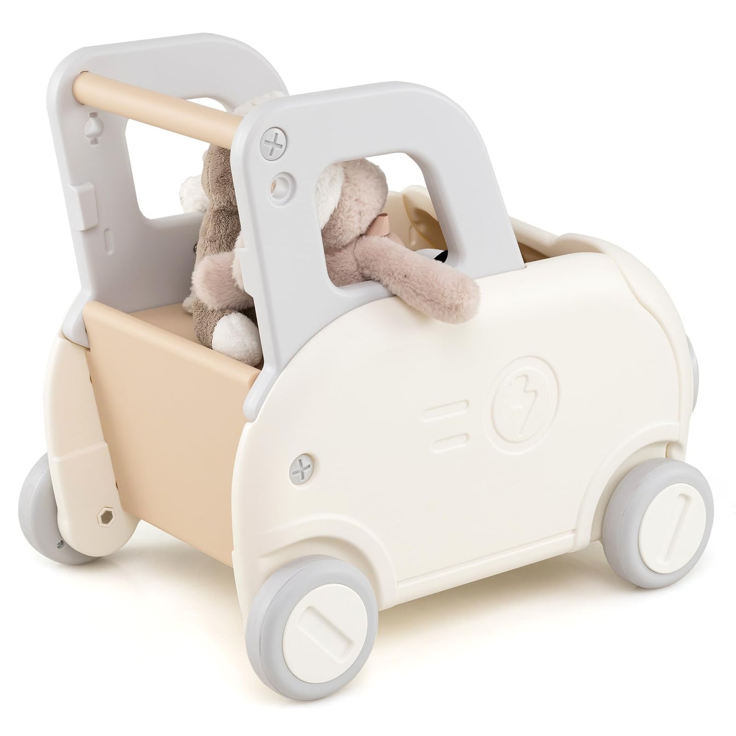 Children Push Walker Cart with Handle and Wheels