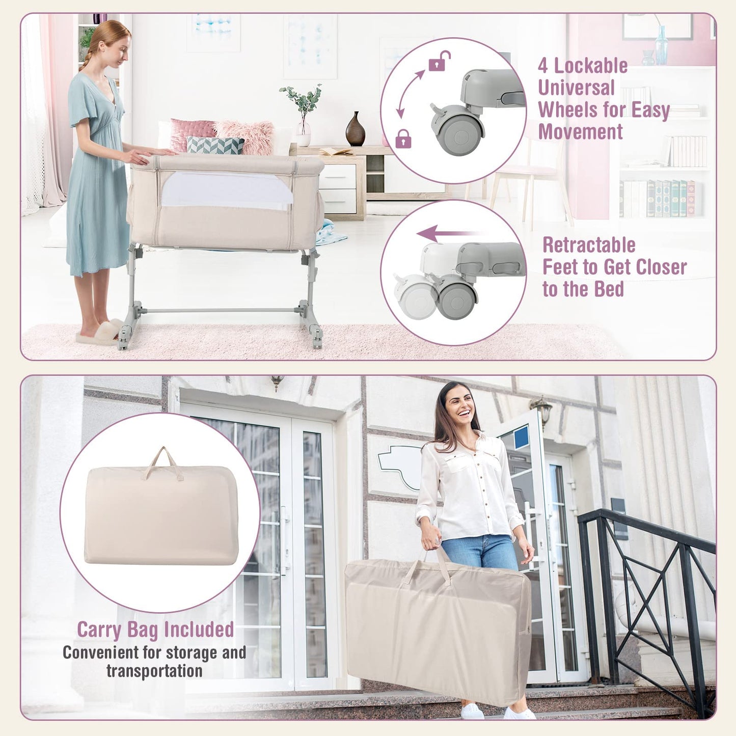 Easy Folding Cot Bed with Mattress