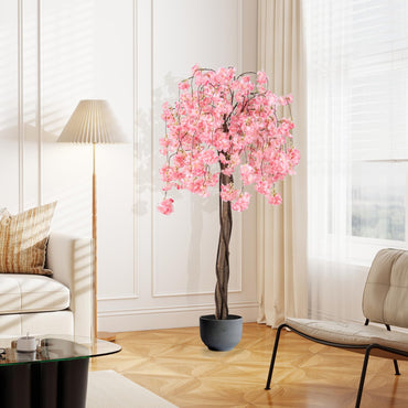 163CM Tall Artificial Cherry Blossom Tree with Flowers