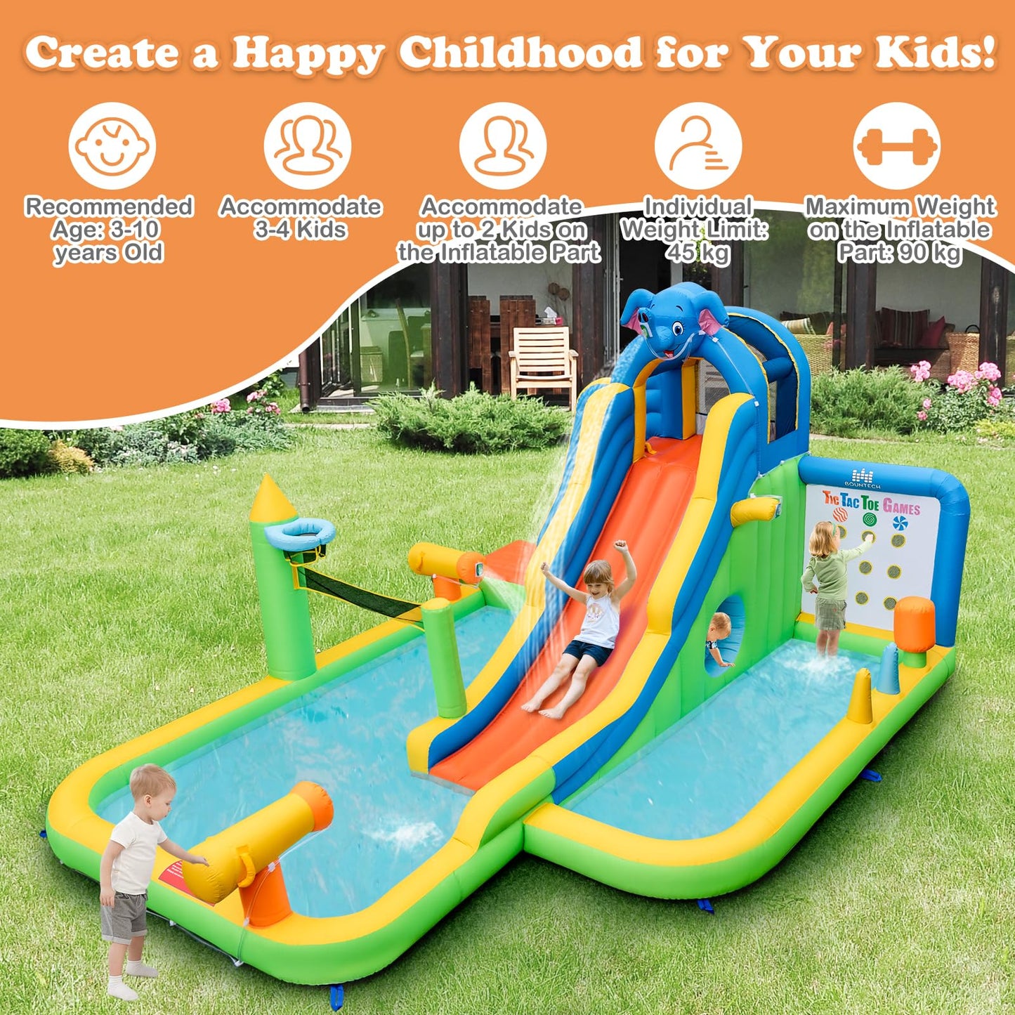 Kids Bouncy Castle Jumper House with Slide