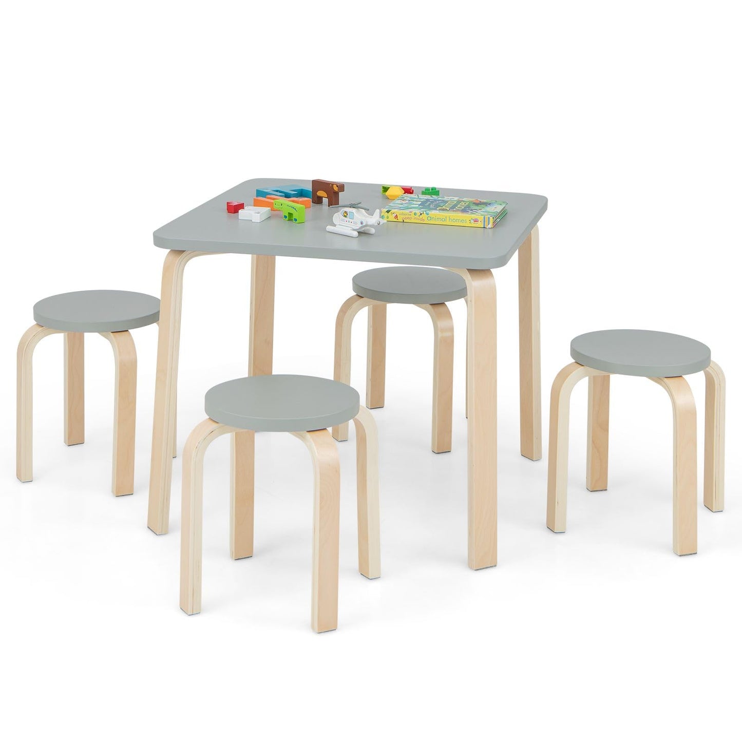 5-Piece Kids Table and Chair Sets for Play Room