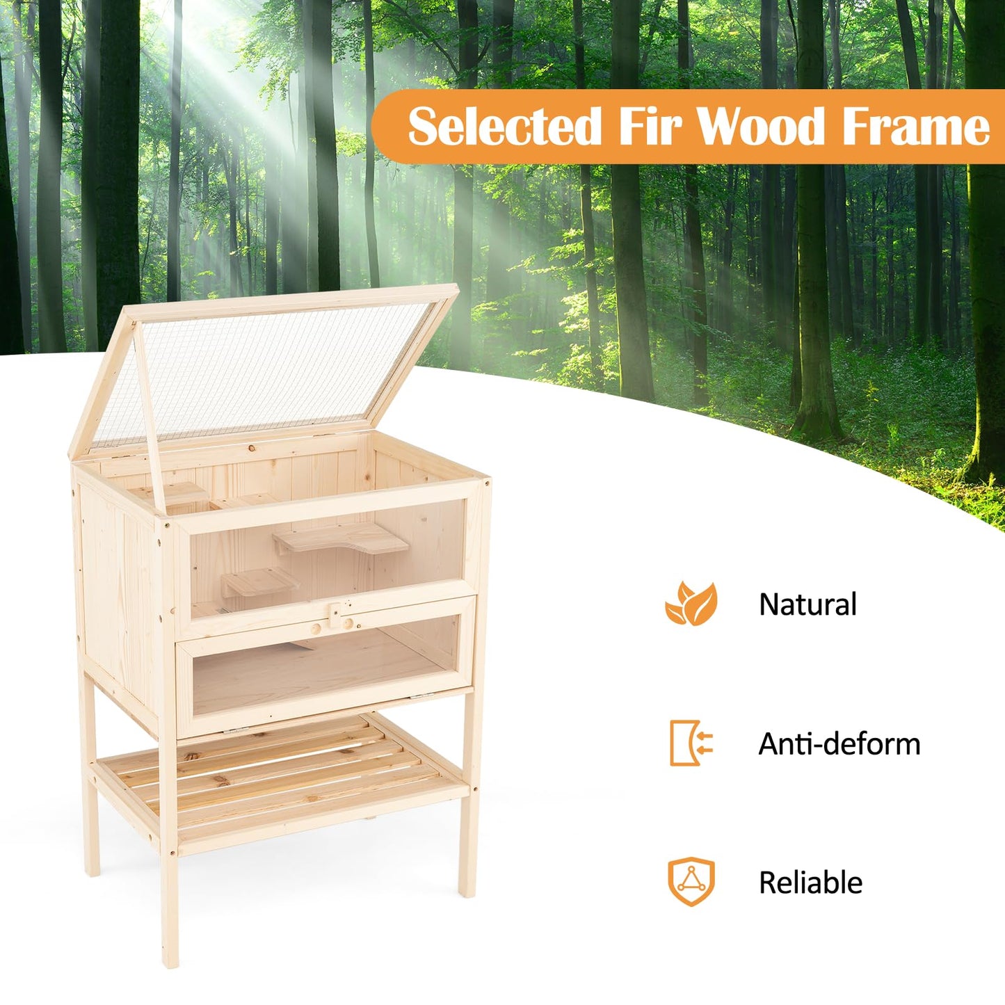 Wooden Hamster Cage