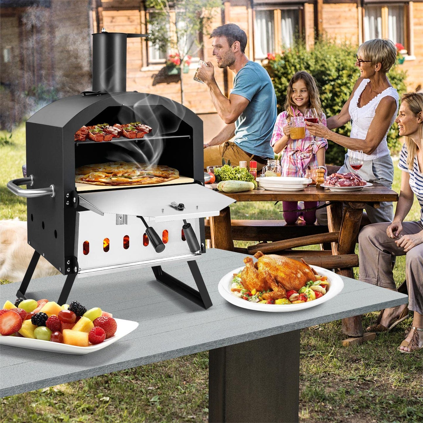 Garden Patio BBQ Grill Pizza Oven for Party Camping