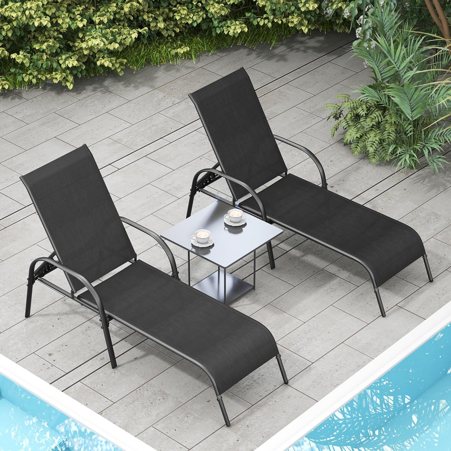 5-Level Adjustable Garden Sun Lounger