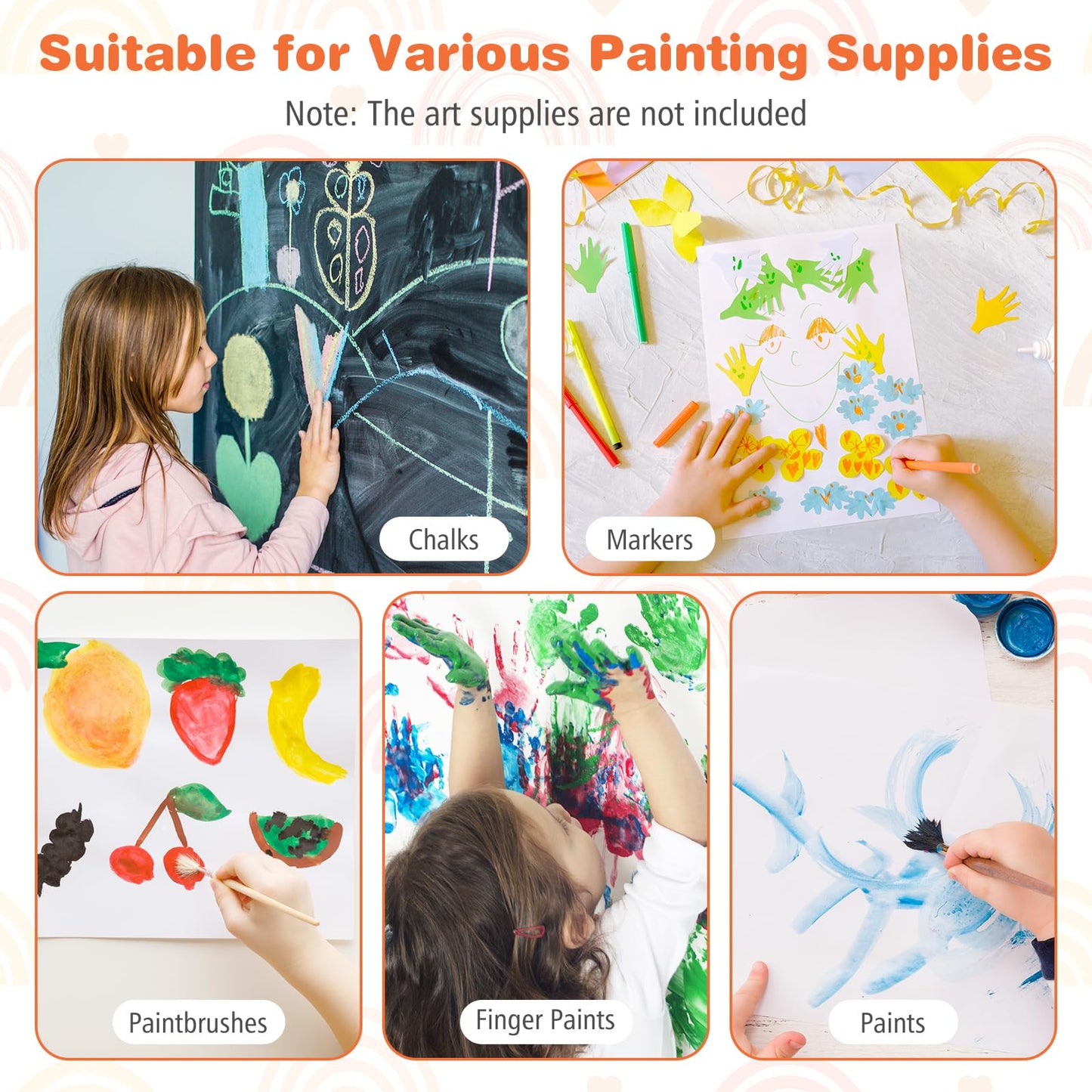 Double sided Kids Easel with Magnetic Whiteboard and Chalkboard