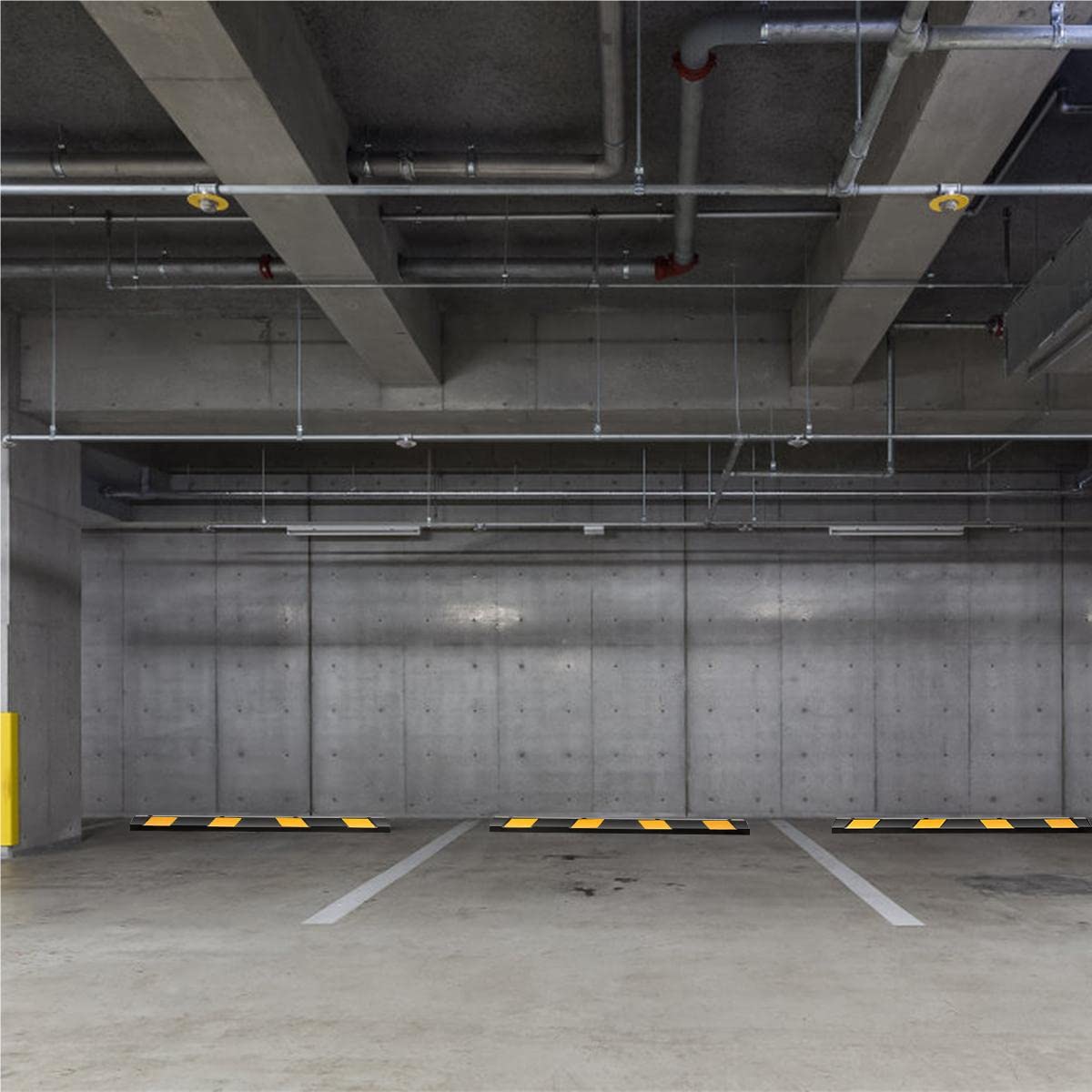 182cm Parking Guide Block with Yellow Reflectors