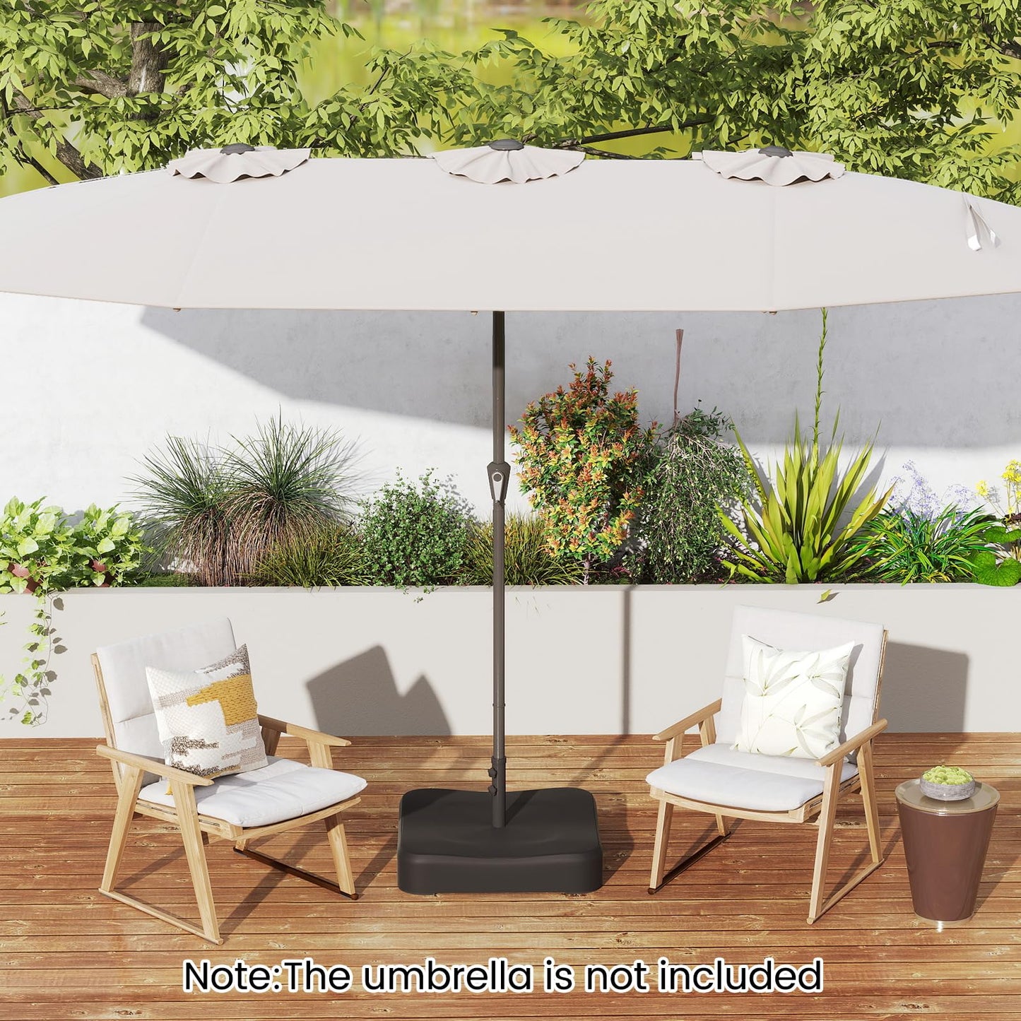 Giantex Square Parasol Base Weight Bag, 80KG Sand Fillable Umbrella Stand
