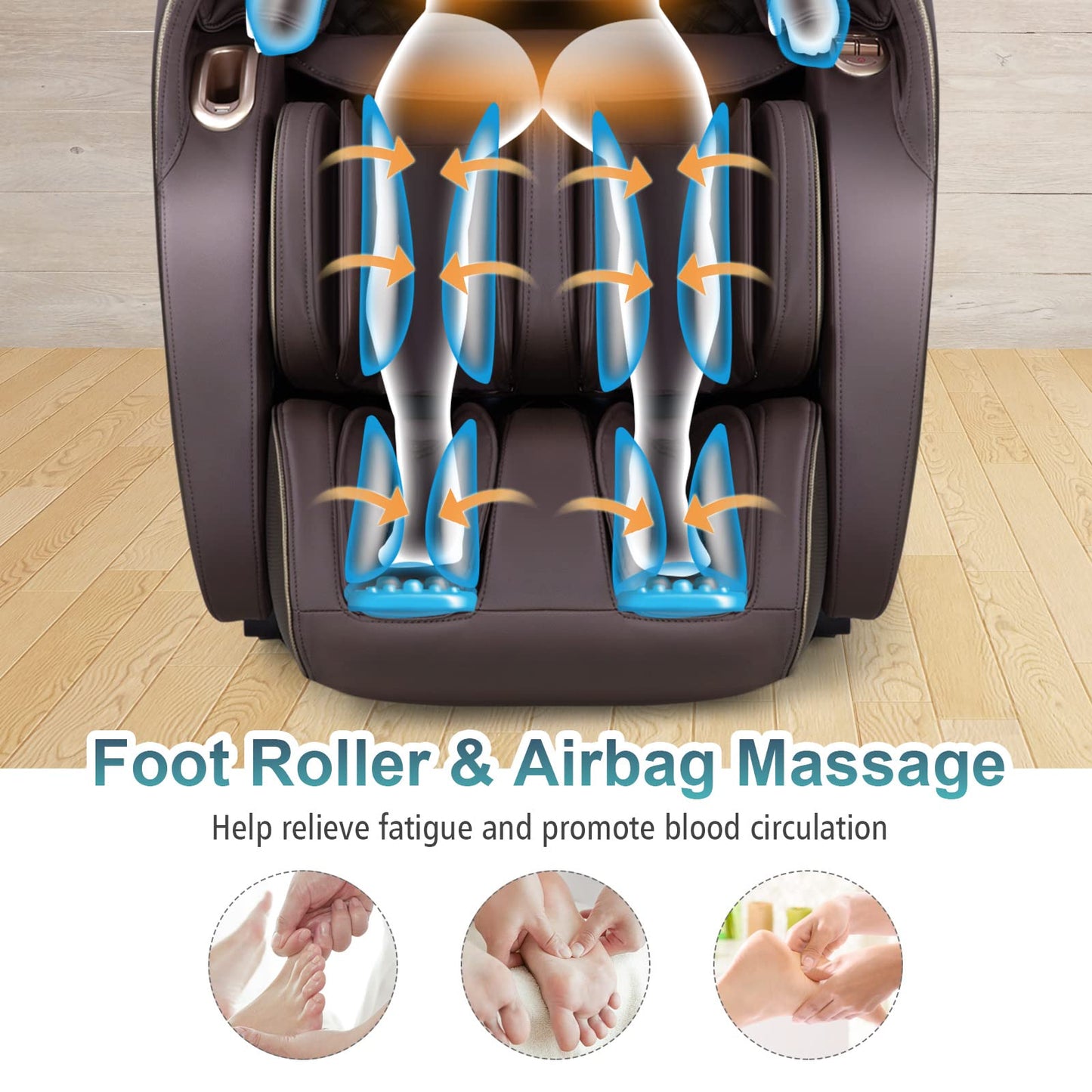 Full Body Electric Zero Gravity Massage Recliner with Foot Roller
